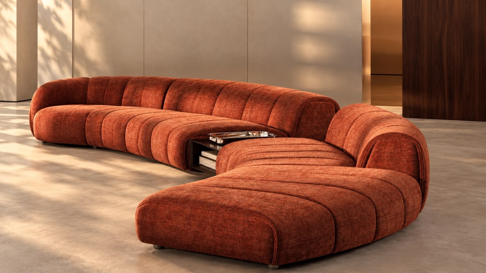 Módulo lounge terracota minimalista