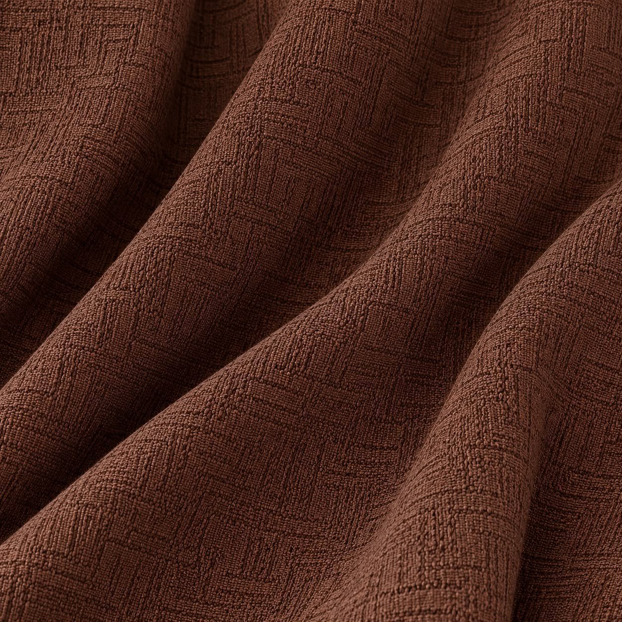Tela para cortina con textura tipo lino pesado en tono terracota Goldtex